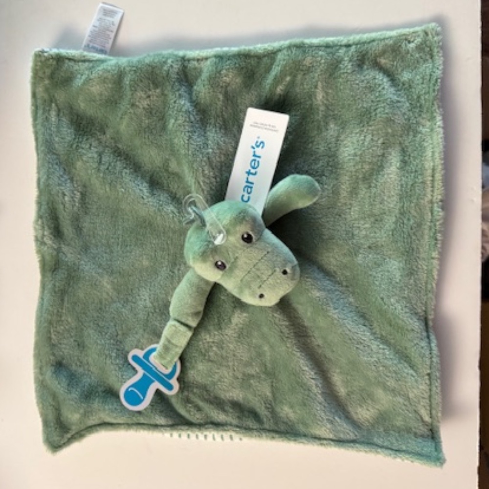 Carter's Alligator Lovey, Security Blanket, Nunu Green version